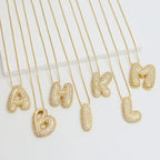 Arna Bubble Initial Necklace