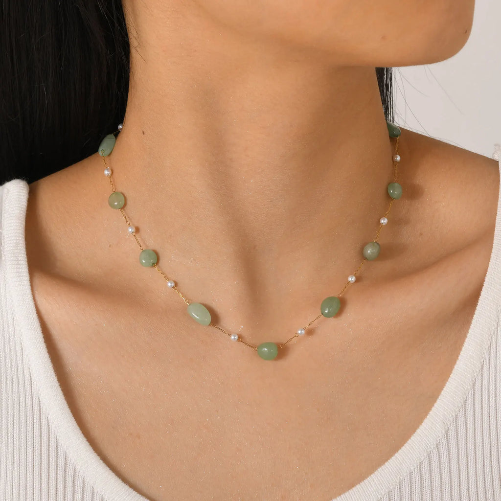 Jade Pearl Necklace