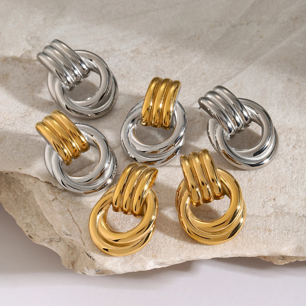 Linked Hoop Earrings