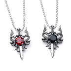 Gemstone Dagger Necklace